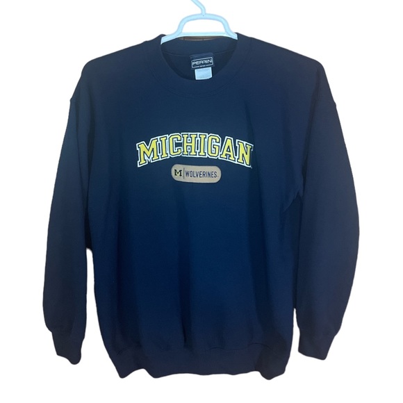 Perrin Other - Vintage Michigan Wolverines Sweatshirt Mens Large Y2K Loungewear College Blue